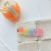 Pinzas para el pelo con forma de oso de azúcar de colores